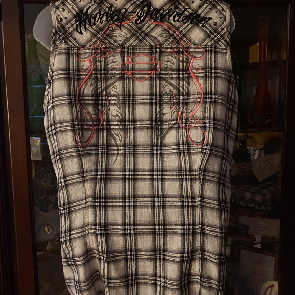 Embellished Harley Davidson Button Up